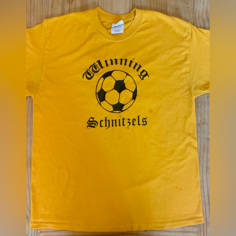 Yellow Men’s T-Shirt by Port and Company, Size L